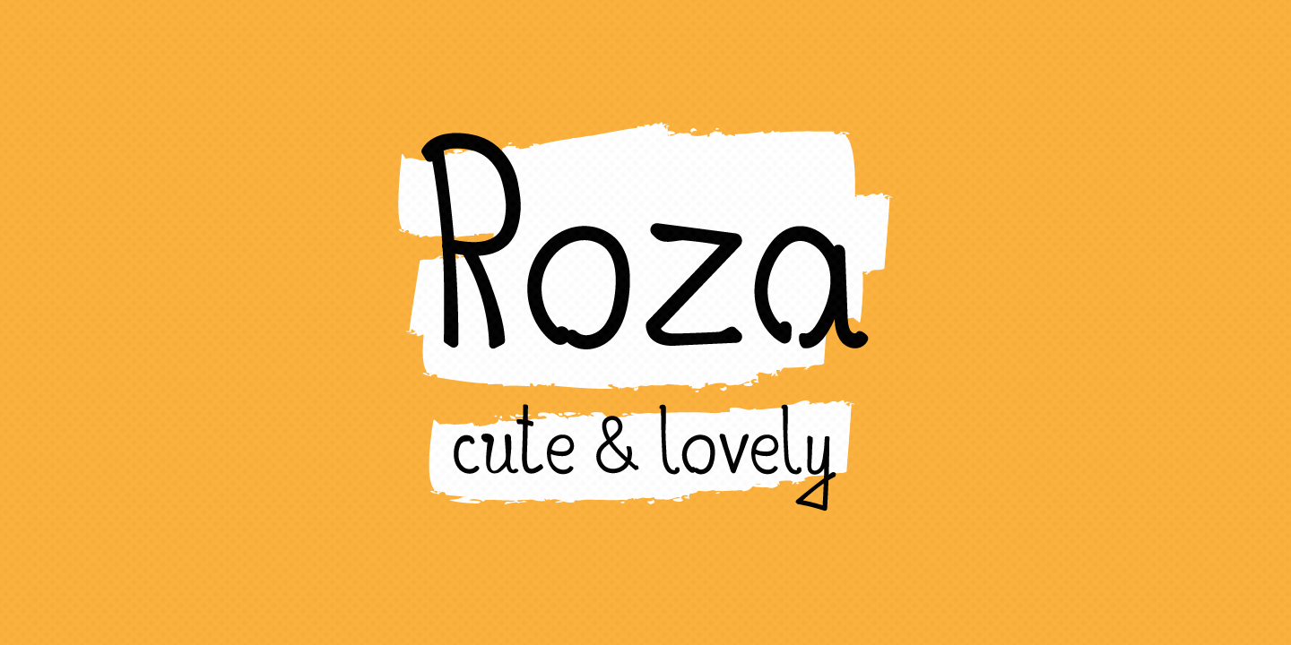 Пример шрифта Roza